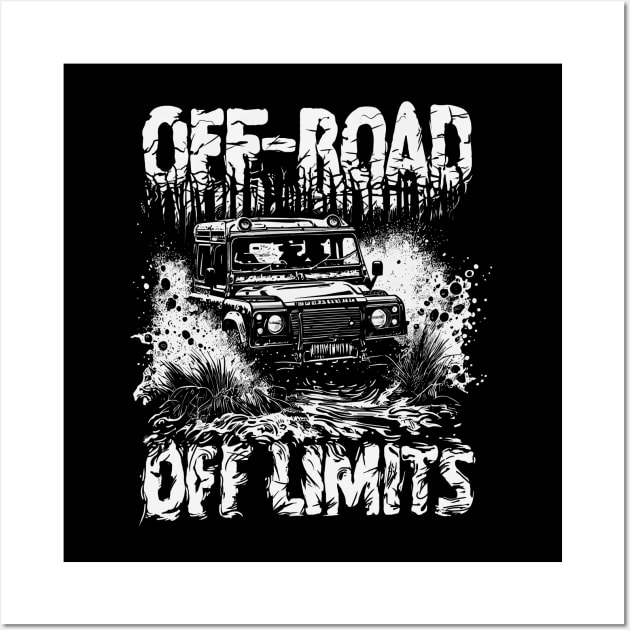 Off Road Off Limits black Wall Art by Wrap Shop